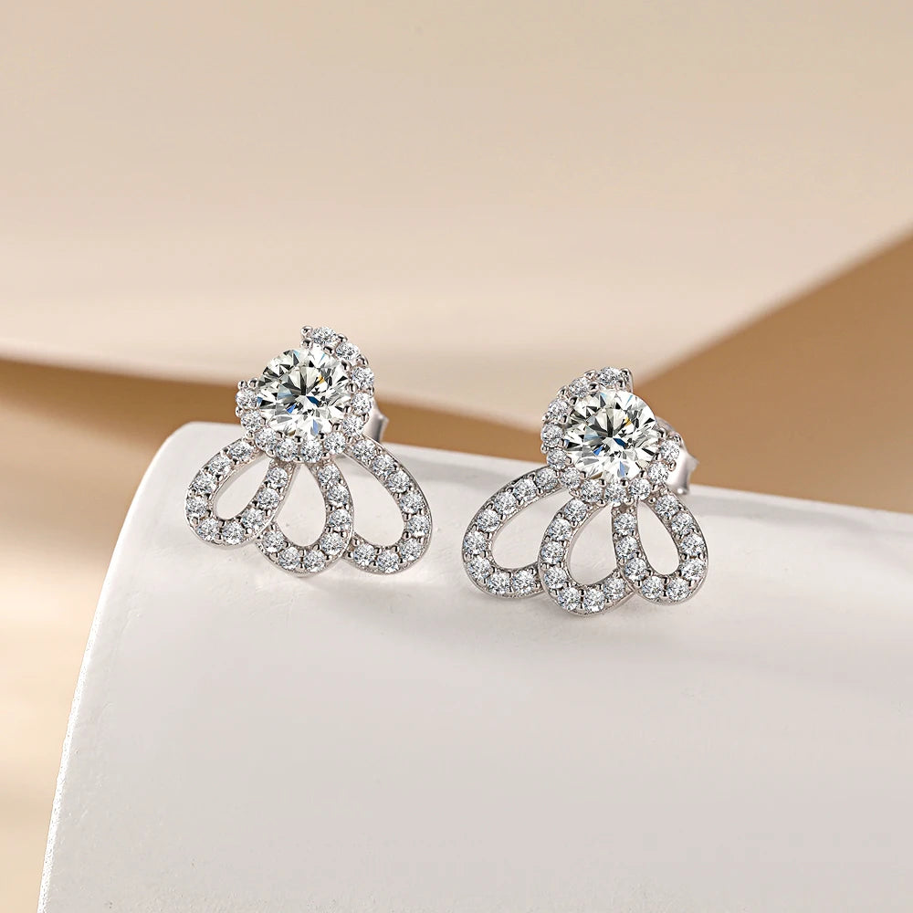 Wholesale Custom Designer Jewellery 925 Sterling Silver Cubuc Zircon Fashion Jewelry Stud Earrings for Women