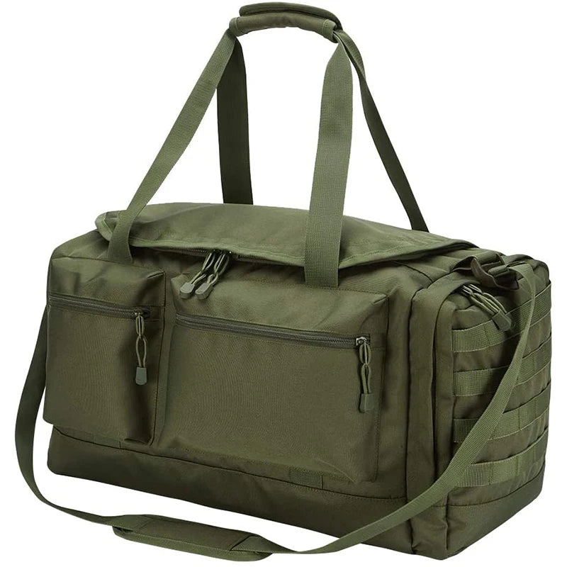 Wholesale Canvas & Polyester Fashion Tactical Duffle Bags with Zipper Closure Multi-Function Waterproof Travel Bag
