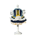 Luxury Cotton Denim Pet Dog Dress Cute Animal Princess Skirt for Winter New Year Outfit Included