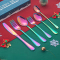 Wholesale 24pcs Luxury Stainless Steel Cutlery Set for Hotel Restaurant Use Customized Color Dishwasher Safe Reusable Business