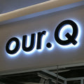Rebow Custom 3D Stainless Steel Interior Wall Letter Logo 3D Metal Acrillic Backlit Channel Letter Sign