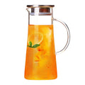 1.5L Household Glass Juice Cold Kettle Water Jug Heat Resistant High Borosilicate Glass Cold/hot Water Pitcher Tea Pot