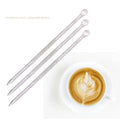 High-End Silver Stainless Steel Minimalist Eco-Friendly Home Espresso Tool for Cafe Latte Art Pen