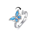 Adjustable Butterfly Rotatable Rings Relieving Anxiety Stress Boredom Fidget Spinner Rings Butterfly Spinning Ring Women