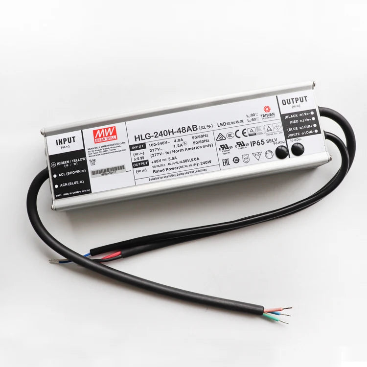 KingBrite 240W Meanwell LED Driver 240H-48B/AB Power Supply for LED Grow Lights