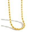 Trendy Peanut Bead Chain Choker 925 Sterling Silver Necklace Chain Jewelry 18k Pvd Gold Plated Bead Chain Necklace for Women