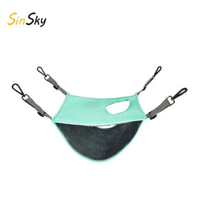 SinSky Plush Double-layer Adjustable Strap 2 Sides Soft Pet Hanging Hammock Bed Sleeping Large Hanging Cat Hammock Bed