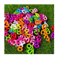 Solid Colorful Arabic Numerals Pendants Acrylic Alphabet Number Beads for Key Chain Drop Earring Making Supplies