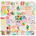 50Pcs Cute Fresh Pink VSCO Graffiti Stickers for Girl Book Home Wall Decor Waterproof DIY Preppy Sticker