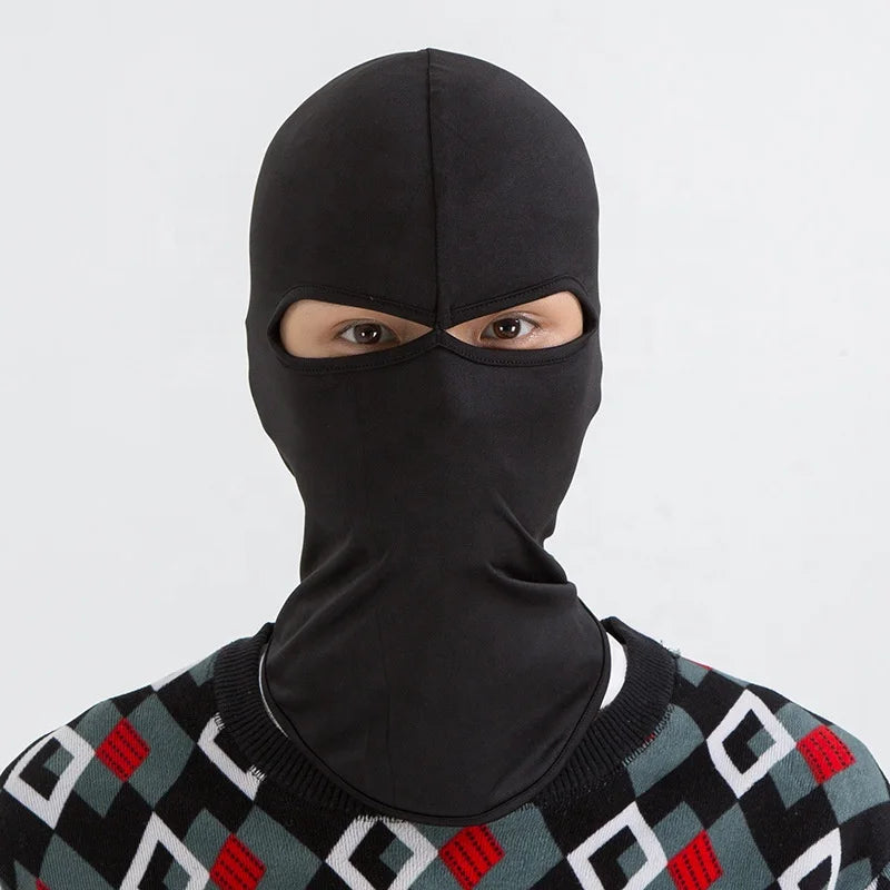Wholesale Cheapest Men Solid Colors Cheap Black 2 Holes Balaclava Premium Custom Ski Mask Balaclava