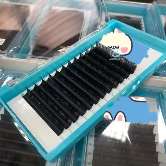 Top Quality Matte Dak Black Cashmere Mink Premium Sample Lash Trays Wholesale Custom Mink Individual Lash Tray