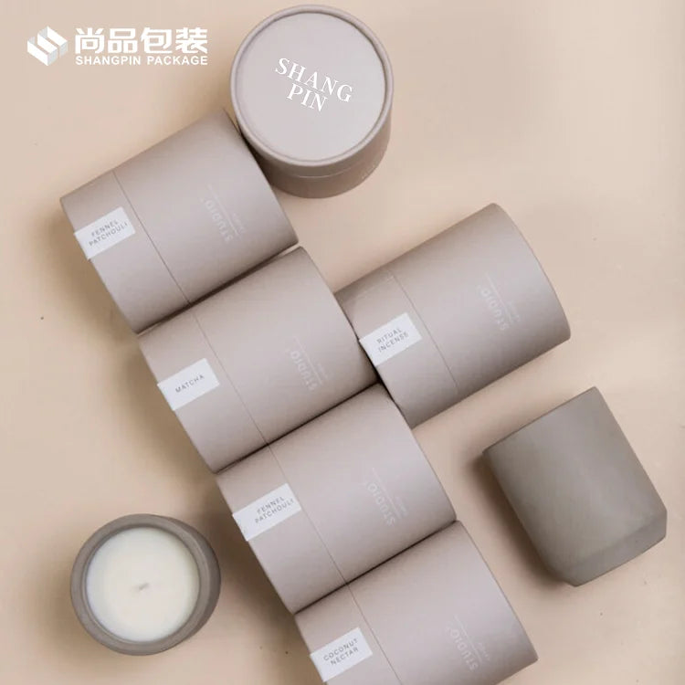 Recycled Customize Cmyk Printing Cardboard Cylinder Paper Candle Tube Packaging