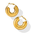 2025 Custom Wholesale Fashion Heart-Shaped Huggie Earrings for Women Trendy Stainless Steel Fashion Accessory