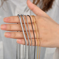 Customizable 40-80CM Long Gold Rose Gold Black Stainless Steel Round Snake Chain Necklace for Jewelry Making