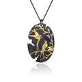 Abiding Solid Silver Pendant Art Jewelry Handmade Loving Bird Tree Branch 925 Sterling Natural Amethyst Woman Pendant Necklace