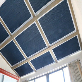 New Style Built-In Modern Electric Skylight Honeycomb Blinds with Fabric Material and Plain Design