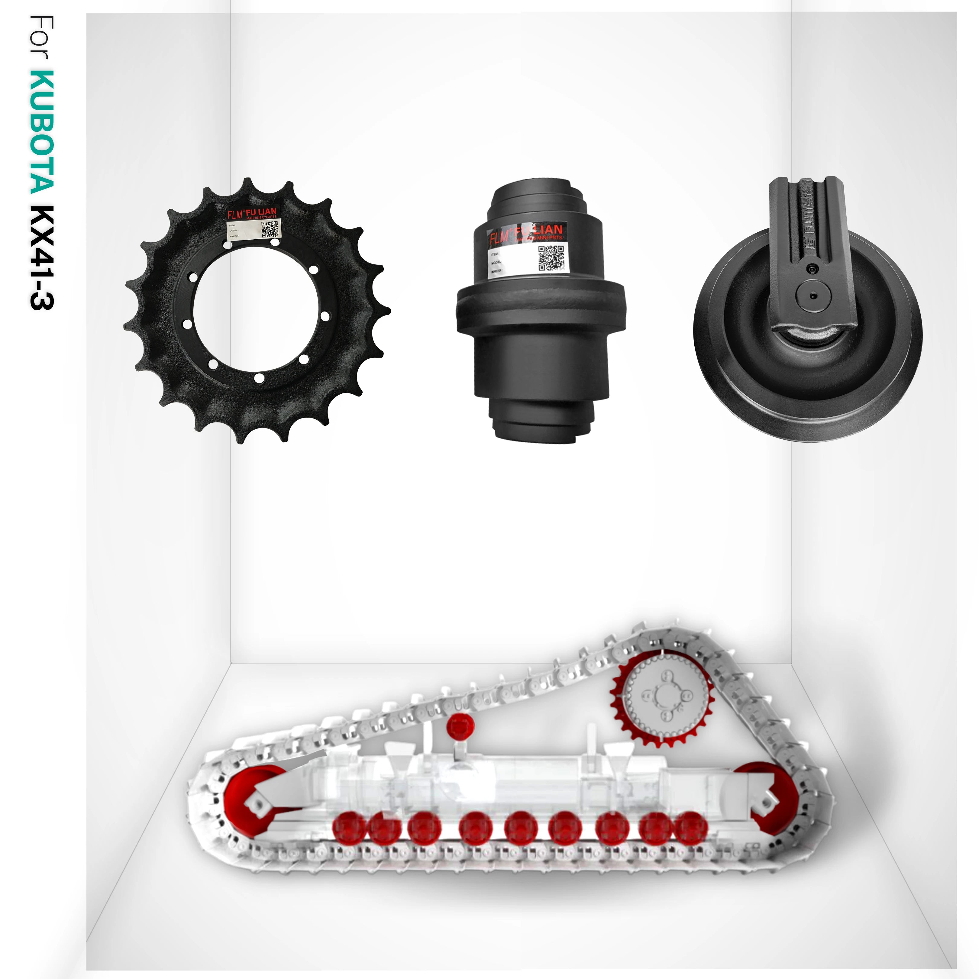 KX41 KX41-3 Undercarriage Parts Excavator Idler Track Roller Sprocket Top Carrier Roller for Kubota