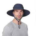 2025 Unisex Sun Hat UPF50+ Outdoor Fast Dry Nylon Mesh Wide Brim Bucket Foldable Waterproof Custom Logo Fishing Hat