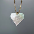 Wholesale Custom Simple Jewelry Stainless Steel Natural White Sea Shell Heart Necklace for Women