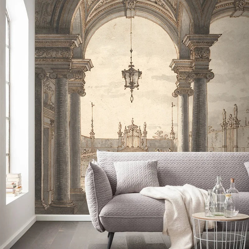 European 3D Mural Wallpaper for Home Decoration Botanical Patterned Wall Coating Waterproof Function