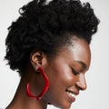Supermodel Punk Hoop Acrylic Earrings Exaggerated C-Shaped Twist Geometric Pattern Fashionable Bohemia Style Creative Design