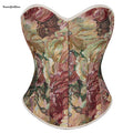 5 Busk Closure Women's Renaissance Gothic Corselet Shapewear Sweetheart Neck Korsette Floral Lace up Boned Corset for Women