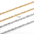 Wholesale Twisted Chain Stainless Steel Jewelry Roll Fashion Jewelry Accessories DIY Chains