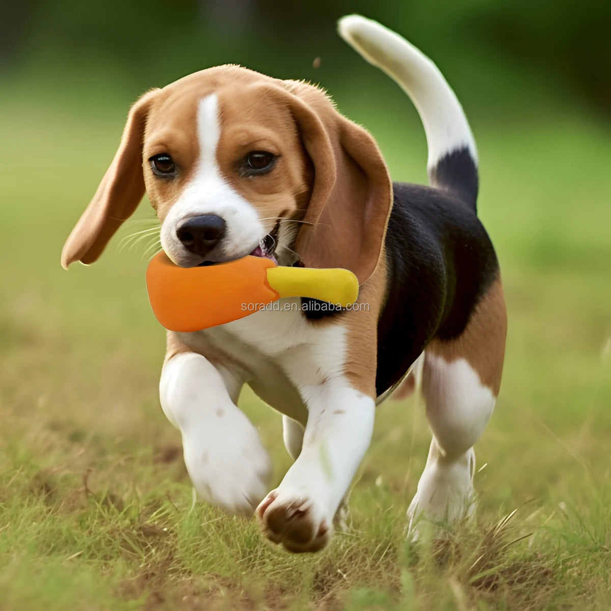 Interactive Elastic Chicken Leg Chew Toy for Puppies PVC Squeaky Rubber Dog Toy Home Pet Dog Toy