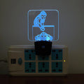 Monkey Designs 3d Wall Lamp EU US Plug Led Night Light Lamp with Smart Sensor Dusk to Dawn Sensor