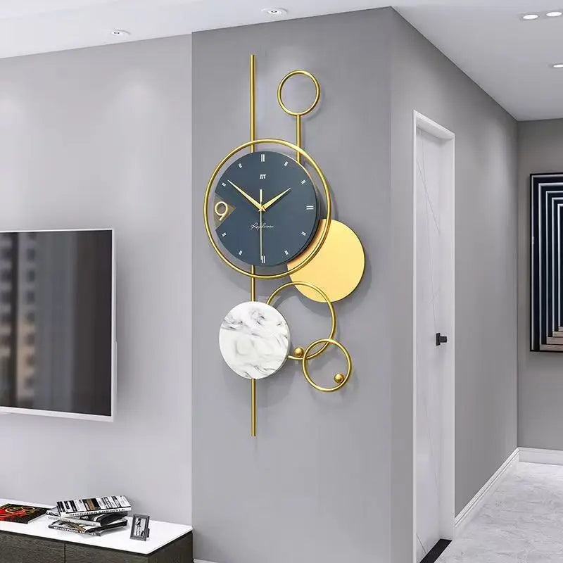 78X38CM ROHS WEEE Simple Iron Modern Wall Clock Living Room Background Home Decor Hangings Watch Customizable Dropshipping 2025