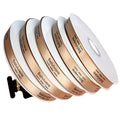 Customized logo Printing Gold Foil Gift Wrapping Satin Ribbons Factory Wholesale Custom Printed Gift Satin Ribbon Roll
