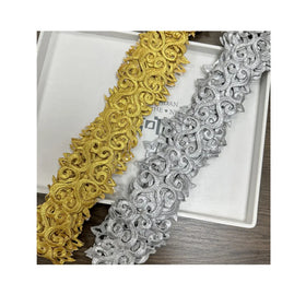 Embroidery Ribbon African Trim Tape Applique Iron on DIY Clothes