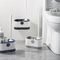 DOOSO Wall Mounted Toilet Brush and Plunger with Holder Set Cleaning Silicone Toilet Brush and Holder