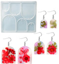 Multi DIY Arched Earring Accessories Silicone Molds Crystal Drop Glue Resin Mold Round square Oval Shaped Earrings