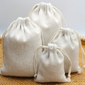 UP RUNNING Drawstring Canvas Cotton Muslin Bag Eco Cotton Linen Makeup Bag with Drawstring