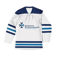Customized Logo Sublimation Printed String Lace Neck Polyester Retro White Men's Ice Hockey Jerseys OEM 220g Made in China