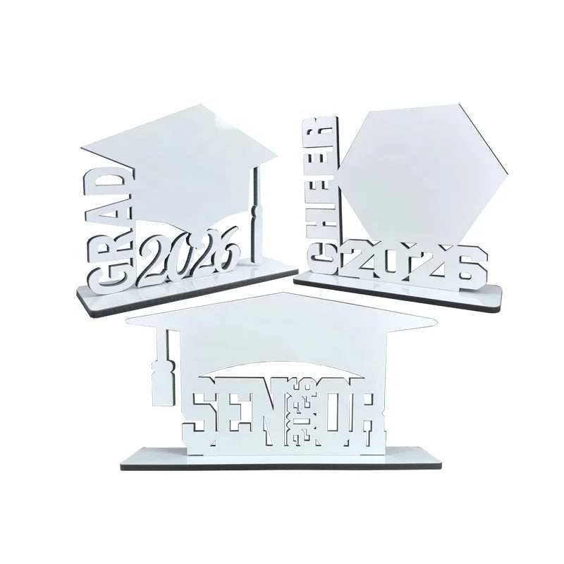 Customized Design Media Sign OEM Cheer 2026 Photo Frame Sublimation Blank Cheer 2026 Plaque