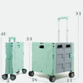 Wholesale Eight-wheel Supermarket Trolley Multipurpose Folding Plastic Grocery Mini Foldable Shopping Cart