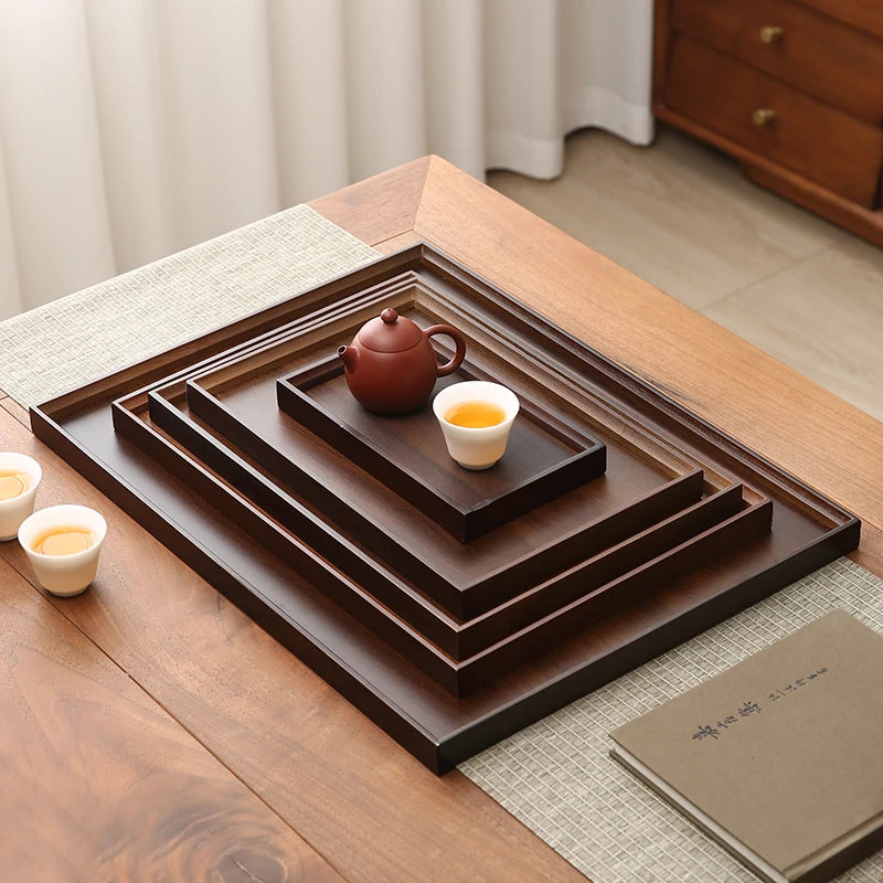 Walnut Wooden Tray Solid Wood Serving Tray Coffee Table Tray