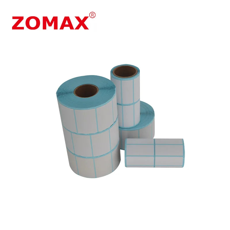 Waybill Eco Friendly Direct Thermal Sticker Thermal Barcode Label Sticker Paper Roll White ZOMAX Adhesive Sticker Rectangle