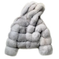QIUCHEN QC21124 Trendy Ladies Winter Warm Fluffy Fur Real fox Fur Crooped Fur  Coat