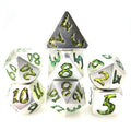 Top Fashion Pearl Silver Polyhedral Role Playing DND Metal Dice Set for Game Lovers