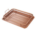 Carbon Steel Roasting Pan Fried Basket Set with Non Stick Copper Coating