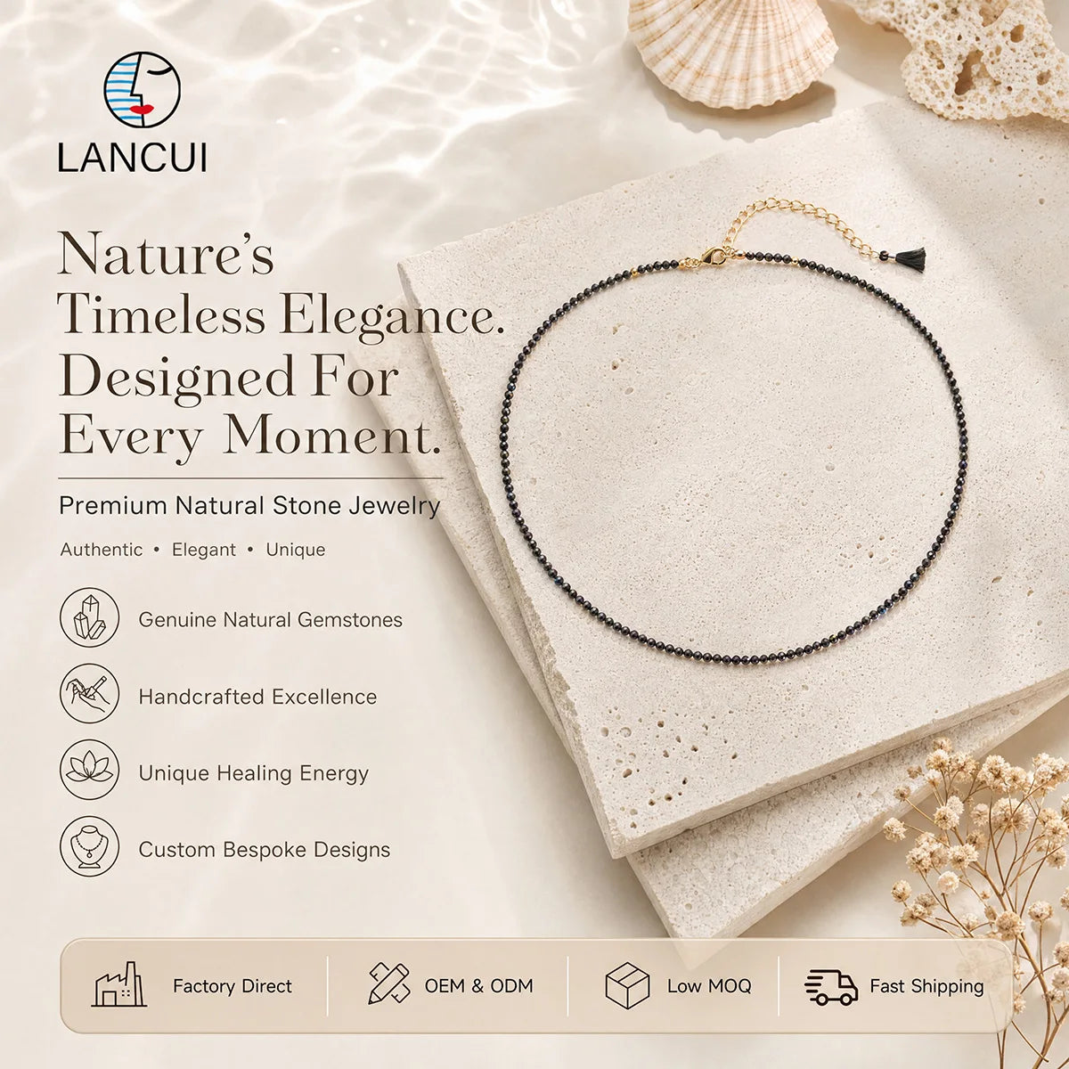 Premium 2mm Faceted Natural Gemstone Choker Necklace Minimalist Tiny Bead Turquoise Spinel Dainty Jewelry for Women