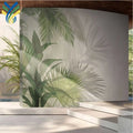 YKML 153 Latest Modern 3D Leaf Mural Wallpaper Botanical Wall Covering for Office Interior Waterproof Feature