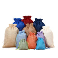 Reusable Custom Linen Drawstring Jewelry Gift Pouch Jute Drawstring Bag Burlap Drawstring Bags