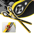 Universal Car Jack Ratchet Wrench Labor-Saving Scissor Jack Handle for Emergency Tire Change Dual-Purpose Jack Hand Tool