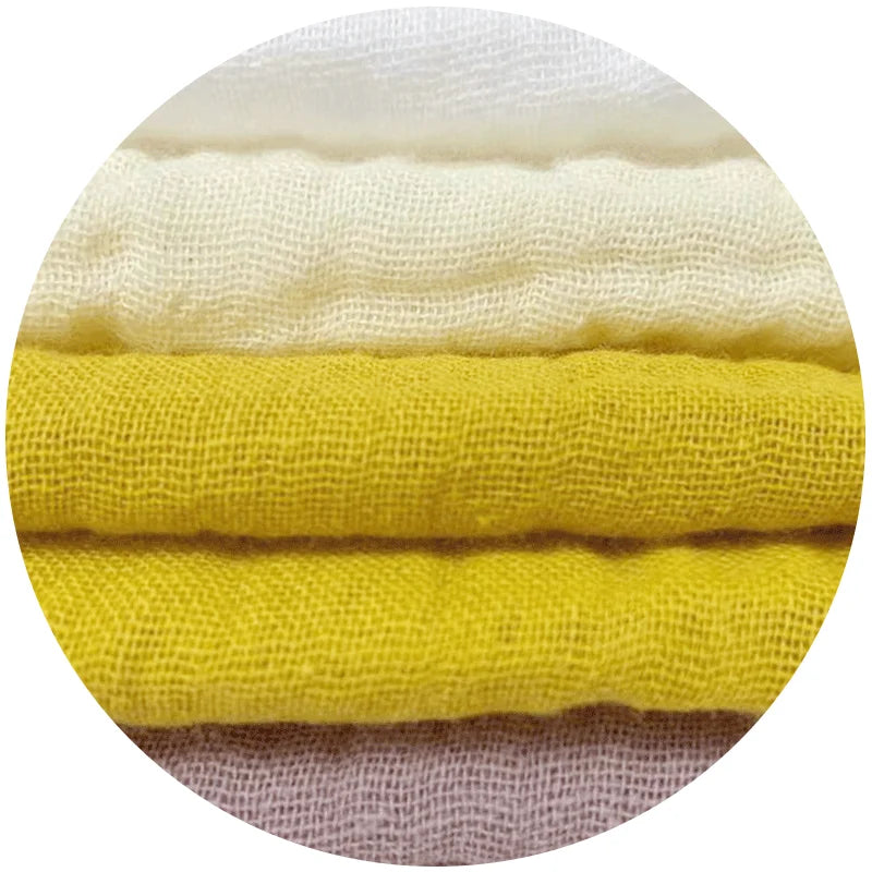 OEKO-TEX Factory Wholesale Dyed Cotton Muslin Fabric Roll Gauze Fabric Double Layers Gauze for Clothes Support OEM ODM