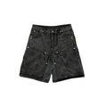 DENIMGUYS Custom 3d Embossed Men Streetwear Shorts Fashion Baggy Men's Jorts Work Half Pants Loose Carpenter Denim Shorts