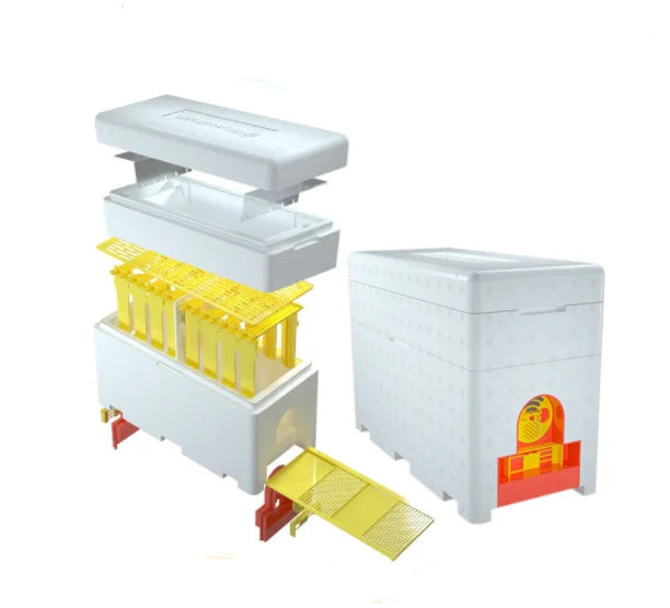 New One Deck Foam Beehive Queen Bee Mating Beehive Box with 10 Frame for Beekeeping Use